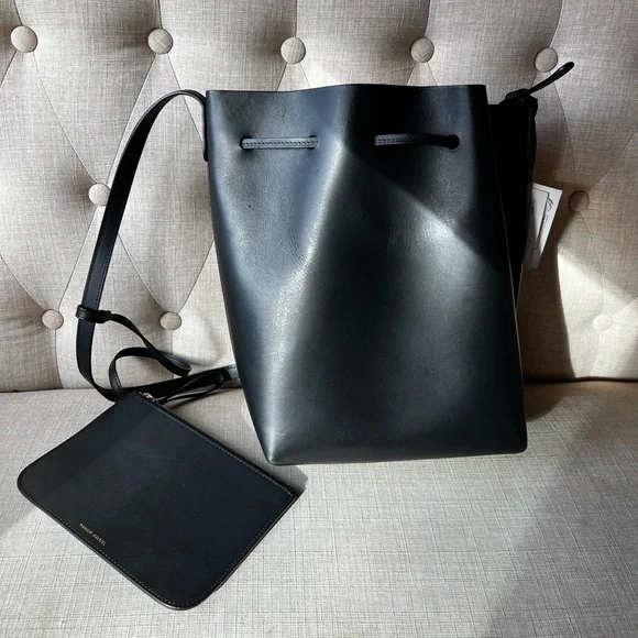 Mansur Gavriel Leather Bucket Bag - Picture 7 of 8